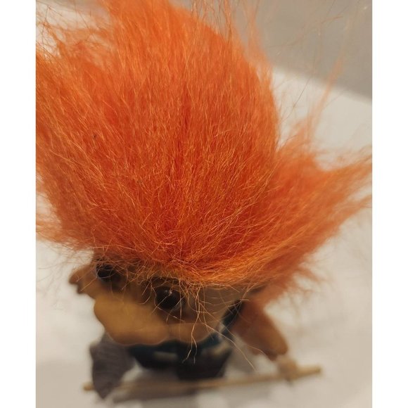 Orange Haired Fly Fisherman Russ Berrie Troll Doll - Picture 5 of 6